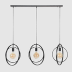 Suspension Otan Trio Industrielle | Lampe Suspendue en Métal Moderne pour Salon et Salle à Manger | Valuna