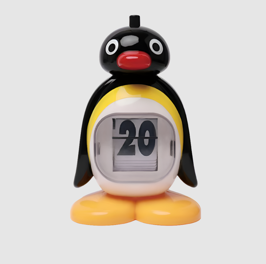 Calendrier Pingouin B/W Hue | Décoration de Bureau Charmante et Suivi de Date Fonctionnel | Valuna