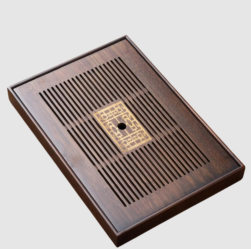 TeaFlow Plateau en Céramique Gongfu | Plateau à Thé Élégant avec Réservoir d’Eau et Drainage | Valuna