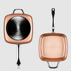 Poêle en Céramique Antiadhésive avec Panier à Frire et Couvercle en Verre Trempé | Cuisson Parfaite à Chaque Fois | Valuna