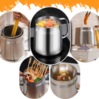 Poêle Friteuse 2-en-1 en Acier Inoxydable | Frire & Servir avec Précision | Valuna