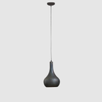 Suspension Industrielle Aya Noir‑Marron | Lampe Plafonnier Métal 3 Luminaires | Valuna