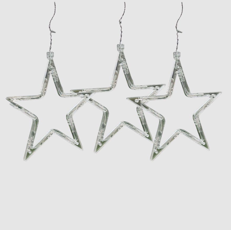 Guirlande lumineuse avec 12 Étoiles | Approuvée pour Intérieur / Extérieur | Valuna