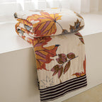 MapleLeafCotton | Couverture En Coton – Motif Feuille D'Érable Douce & Confortable | Valuna