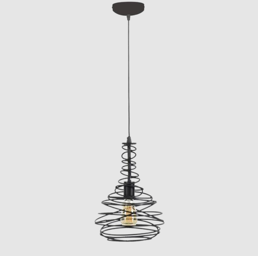 Suspension Kelsey en Métal Noir | Style Industriel Conique & Élégant | Valuna