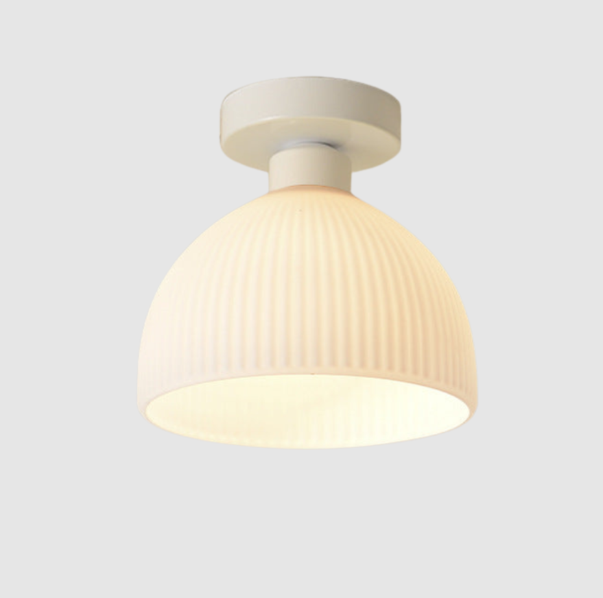 Lampe de Plafond Moderne en Verre | Blanc Laiteux | Valuna