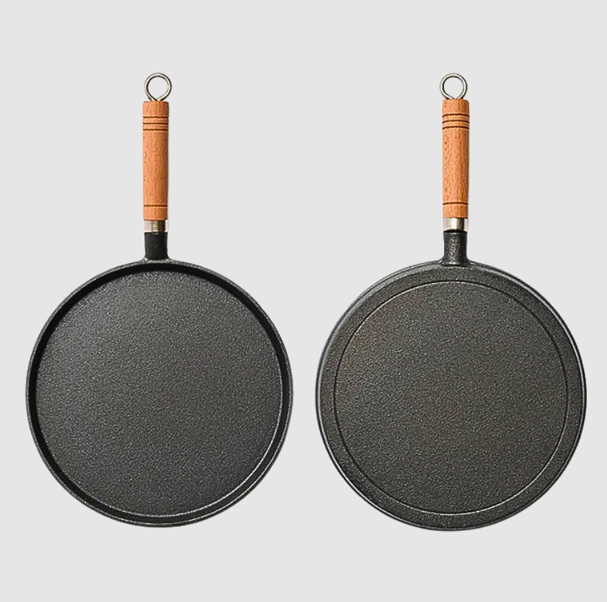 Ensemble de Poêles en Fonte Pré-assaisonnée | Durable et Rustique | Valuna
