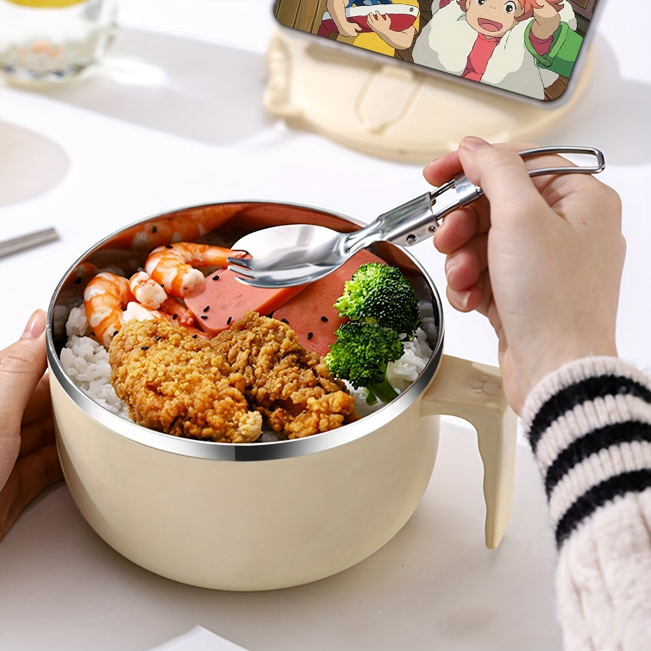 Récipient Alimentaire Isotherme 1300 ml en Acier Inoxydable | Gardez Vos Repas Chauds & Frais | Valuna