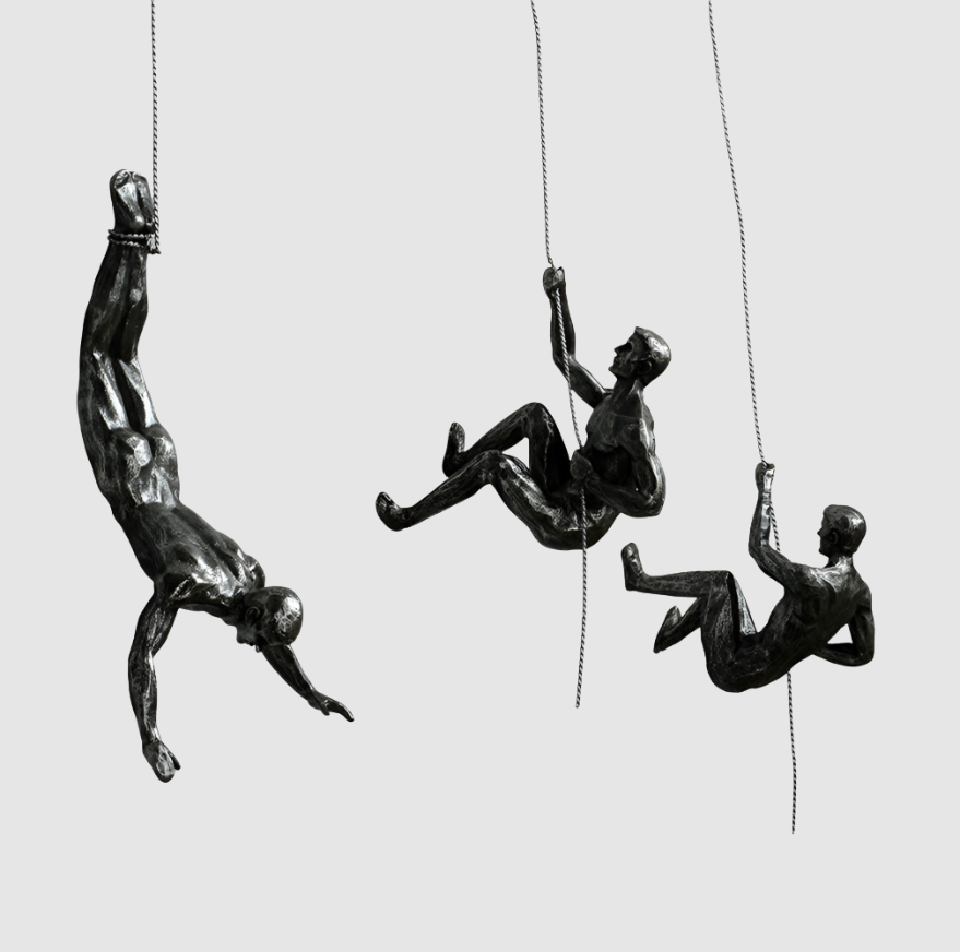 Set d'Art Mural Créatif | Ornement Décoratif d'Homme Grimpant pour Une Esthétique de Vie Unique | Valuna