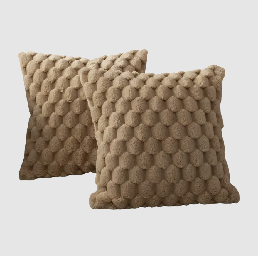 CozyWeave | Coussin Doux Luxueux avec Housse à Motifs Fuzzy | Valuna