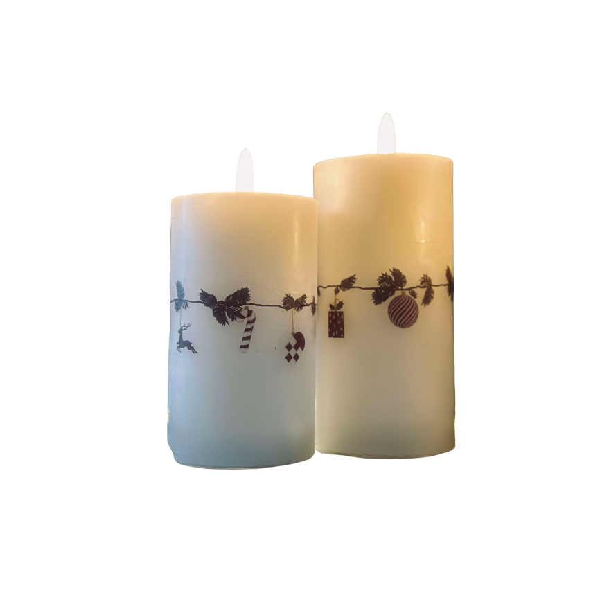 Bougies LED Bloklys Noël | Ensemble De 3 Pièces Pour Ambiance Festive | Valuna