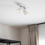 Plafonnier Bicolore Nuo | Éclairage Minimaliste Blanc & Noir Élégant | Valuna