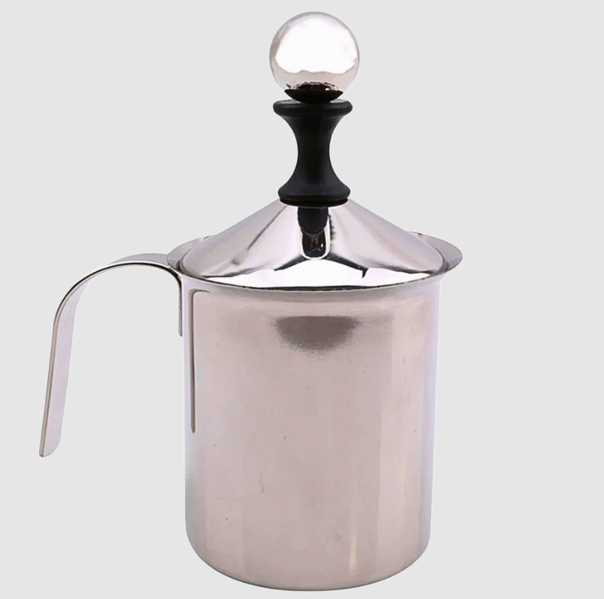Fouet à Lait Manuel en Acier Inoxydable | Pichet 400 ml à Double Maille | Valuna