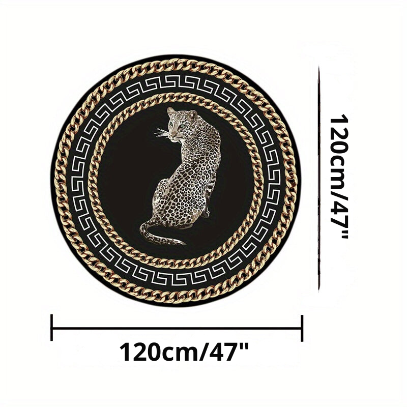 LeoparRound | Tapis Rond À Motif Léopard Pour Une Décoration Intérieure Élégante Et Un Confort Absolu | Valuna