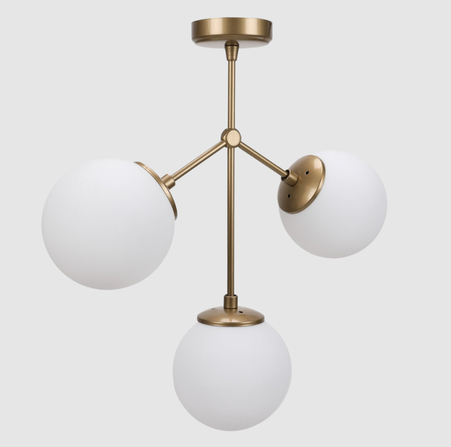 Suspension Polaris 3‑Lumières en Verre Blanc | Lumière Moderne & Épurée pour Intérieurs Contemporains | Valuna
