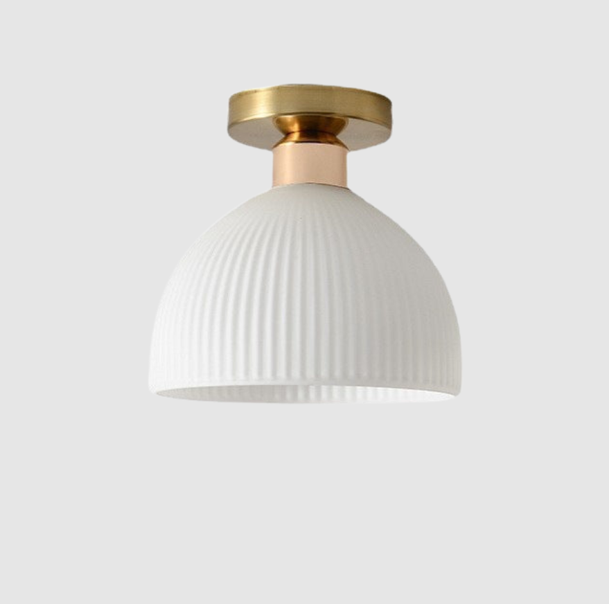 Lampe de Plafond Moderne en Verre | Blanc Laiteux | Valuna