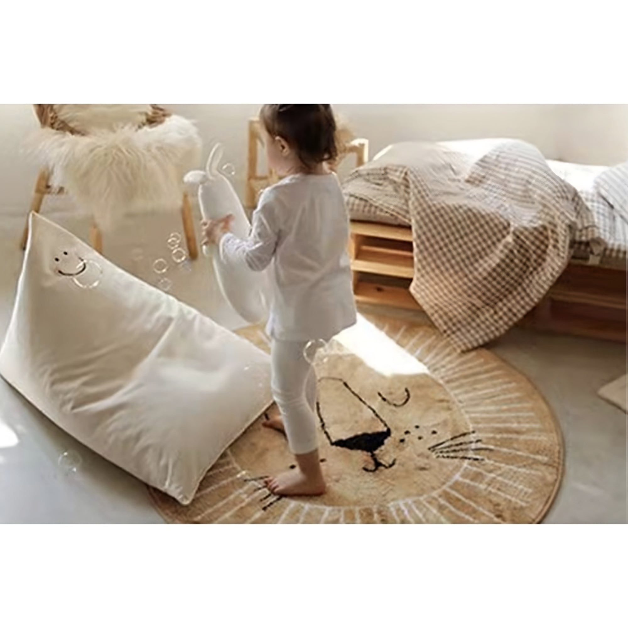 NordicLion | Tapis Chambre d'Enfant Boho – Confort & Style Ludique | Valuna