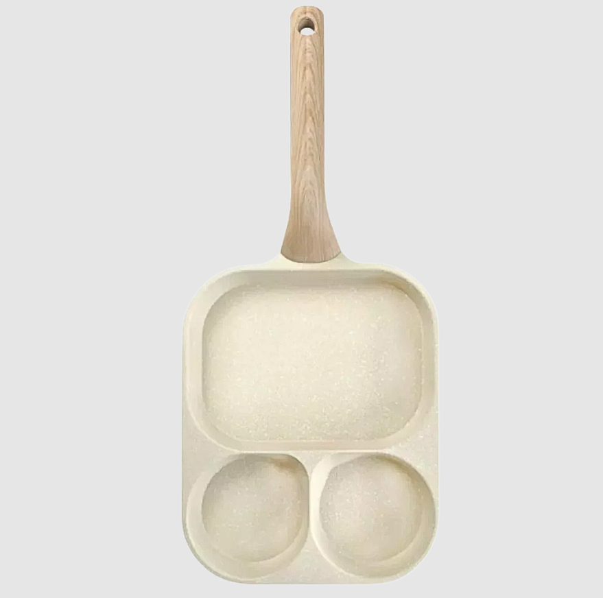 Poêle Divisée 3-en-1 | Saisir, Griller et Sauter en Même Temps | Valuna