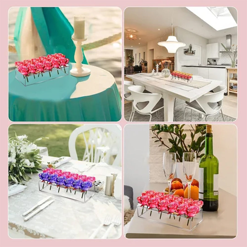 Vase En Acrylique Transparent Pour Décoration De Table VaseCristal - Valuna