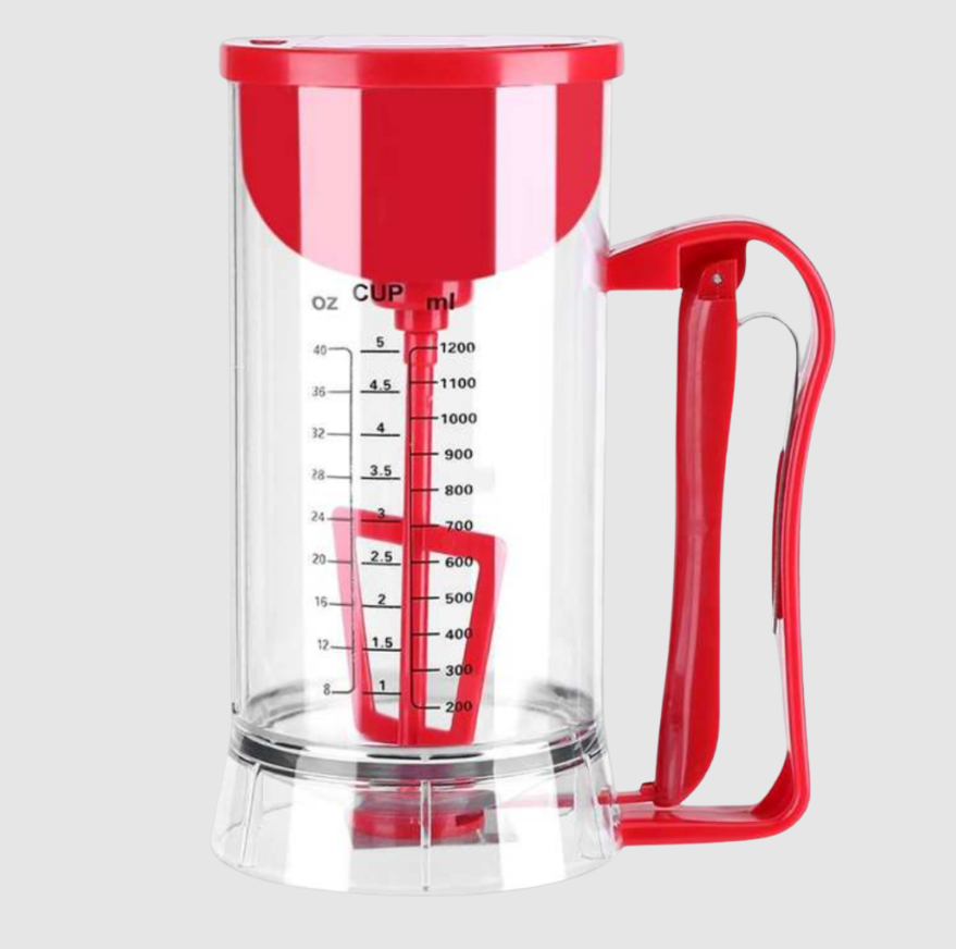 Distributeur de Pâte Électrique sans Fil Mix ’n Pour | Mixeur Portable 1,2 L pour Crêpes, Gaufres & Cupcakes | Valuna
