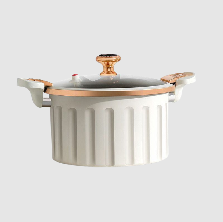 Cocotte Minute Émaillée Anti‑adhésive Compacte | Cuisson Rapide & Saine | Valuna