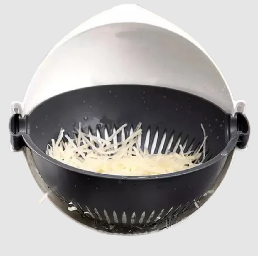 FlexiCut Coupe‑Légumes et Fruits 9-en‑1 | Mandoline Multifonction avec Panier Rotatif | Valuna