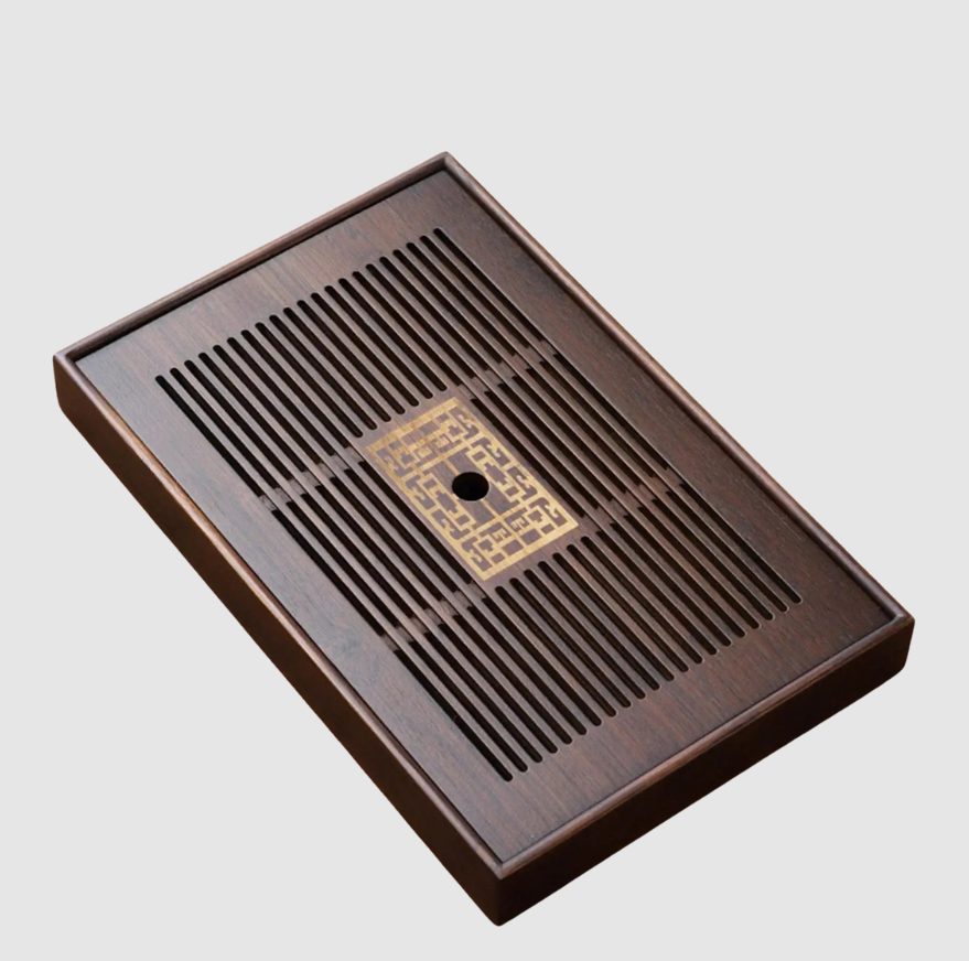 TeaFlow Plateau en Céramique Gongfu | Plateau à Thé Élégant avec Réservoir d’Eau et Drainage | Valuna