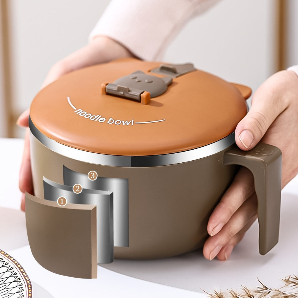 Récipient Alimentaire Isotherme 1300 ml en Acier Inoxydable | Gardez Vos Repas Chauds & Frais | Valuna