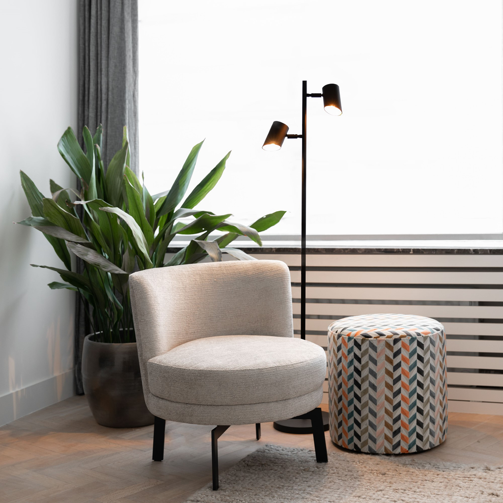 KisoroLamp | Lampe Sur Pied Noire Minimaliste & Moderne | Valuna