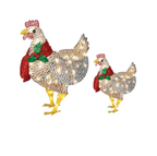 Poulet Lumineux | Décoration De Noël Avec Écharpe Festive | Valuna
