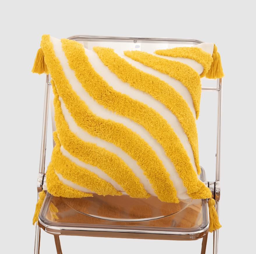 Beaux Motifs de Vagues | Housse de Coussin Design | Accessoires de Maison Tendance | Valuna