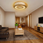 Lueur de la Nature | Lampe de Plafond en Bambou Tressé | Valuna