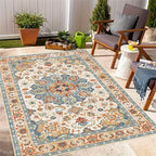 BohoTerra | Tapis De Terrasse Bohème Imperméable Pour Extérieur | Valuna