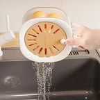 Égouttoir 2-en-1 Rotatif à Deux Niveaux pour Évier & Fruits | Égouttage Intelligente avec Poignée | Valuna