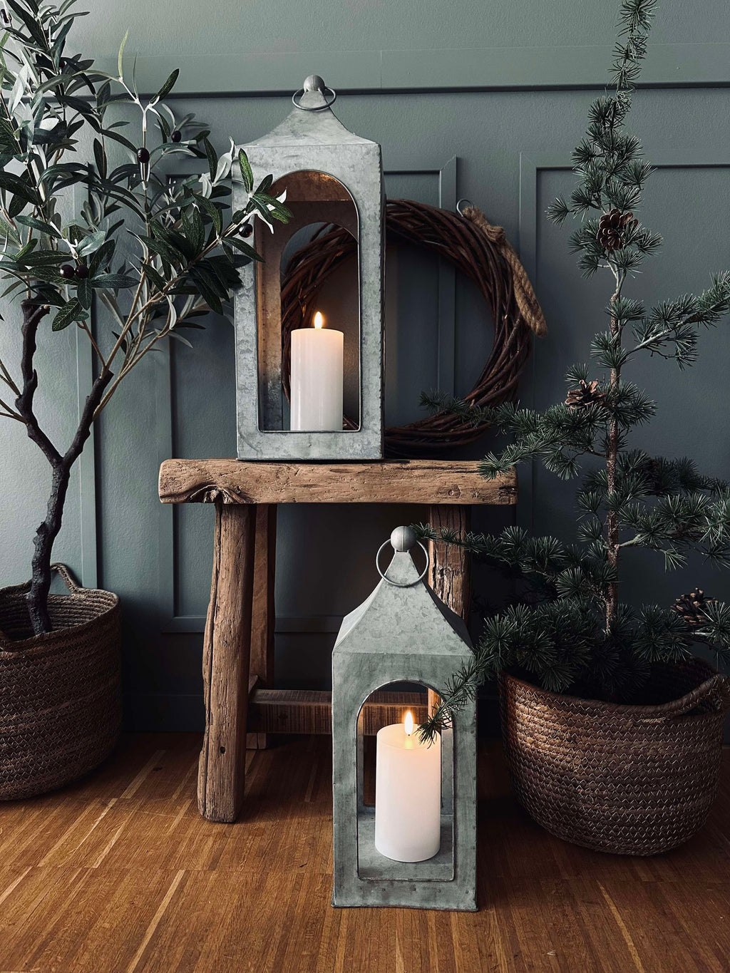 Lanterne Zinc | Éclairage Décoratif Élégant | Valuna