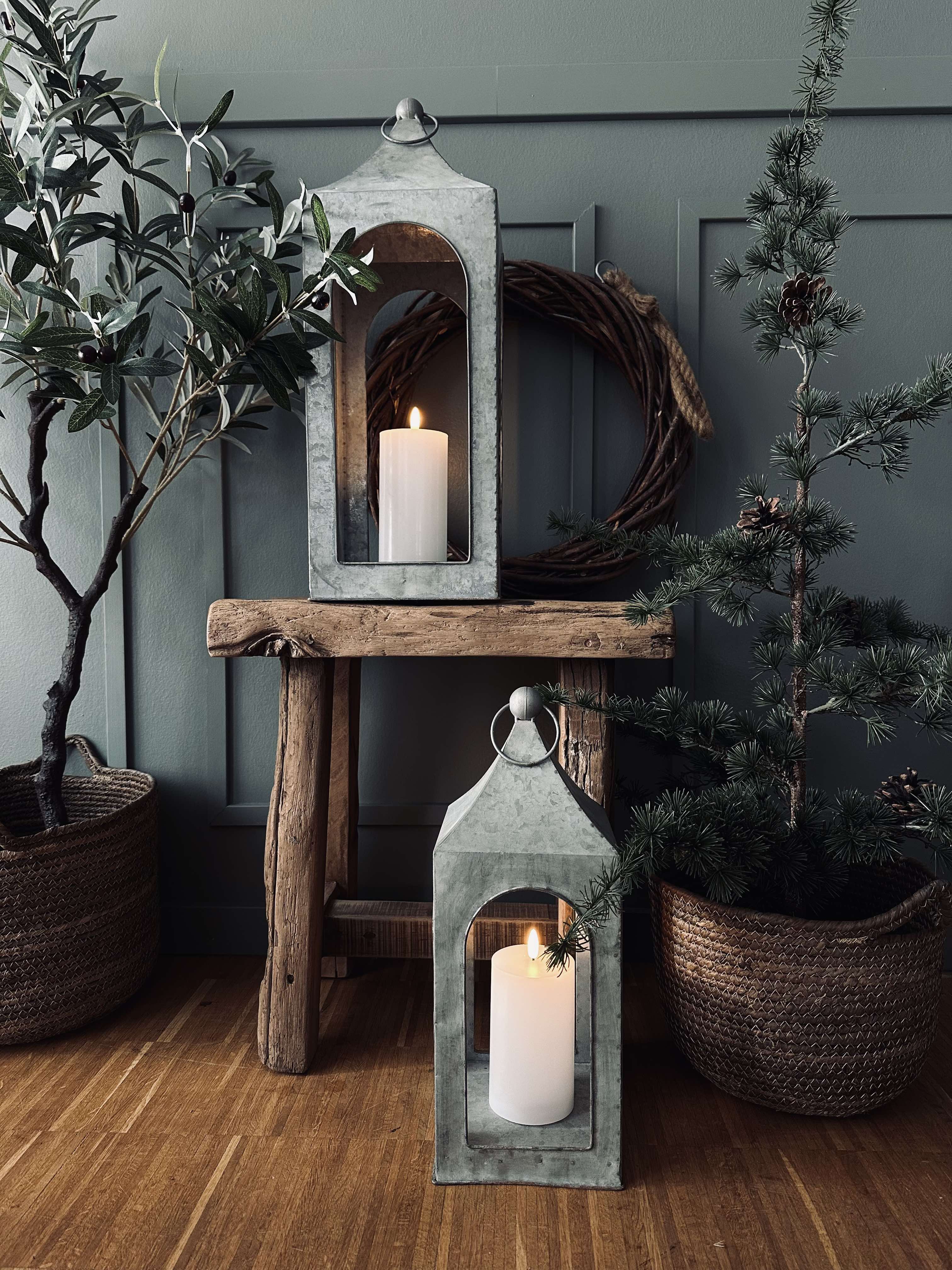 Lanterne Zinc | Éclairage Décoratif Élégant | Valuna