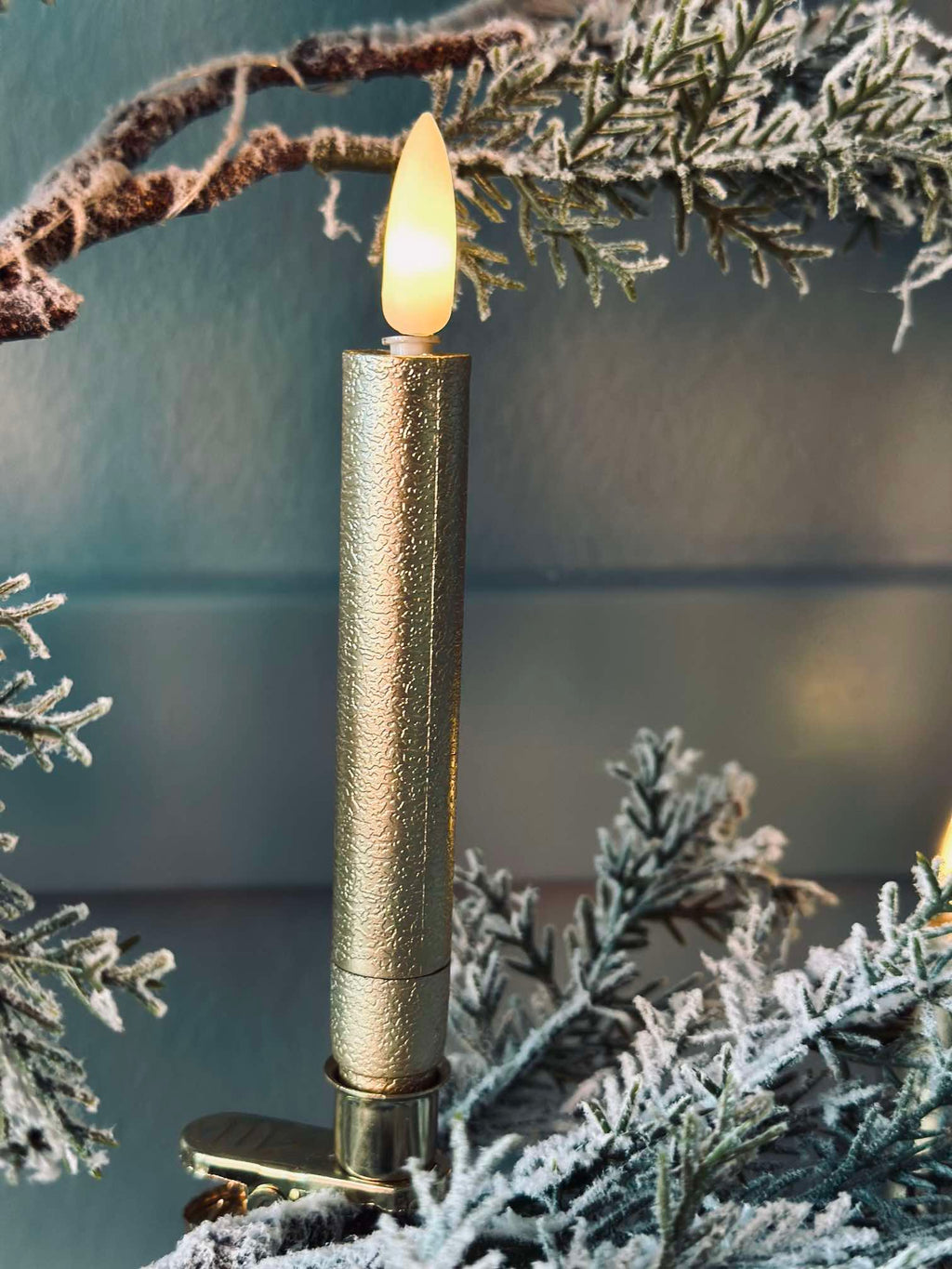 Bougies Led Dorées | Ensemble Décoratif De Noël Élégant | Valuna