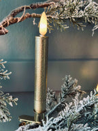 Bougies Led Dorées | Ensemble Décoratif De Noël Élégant | Valuna