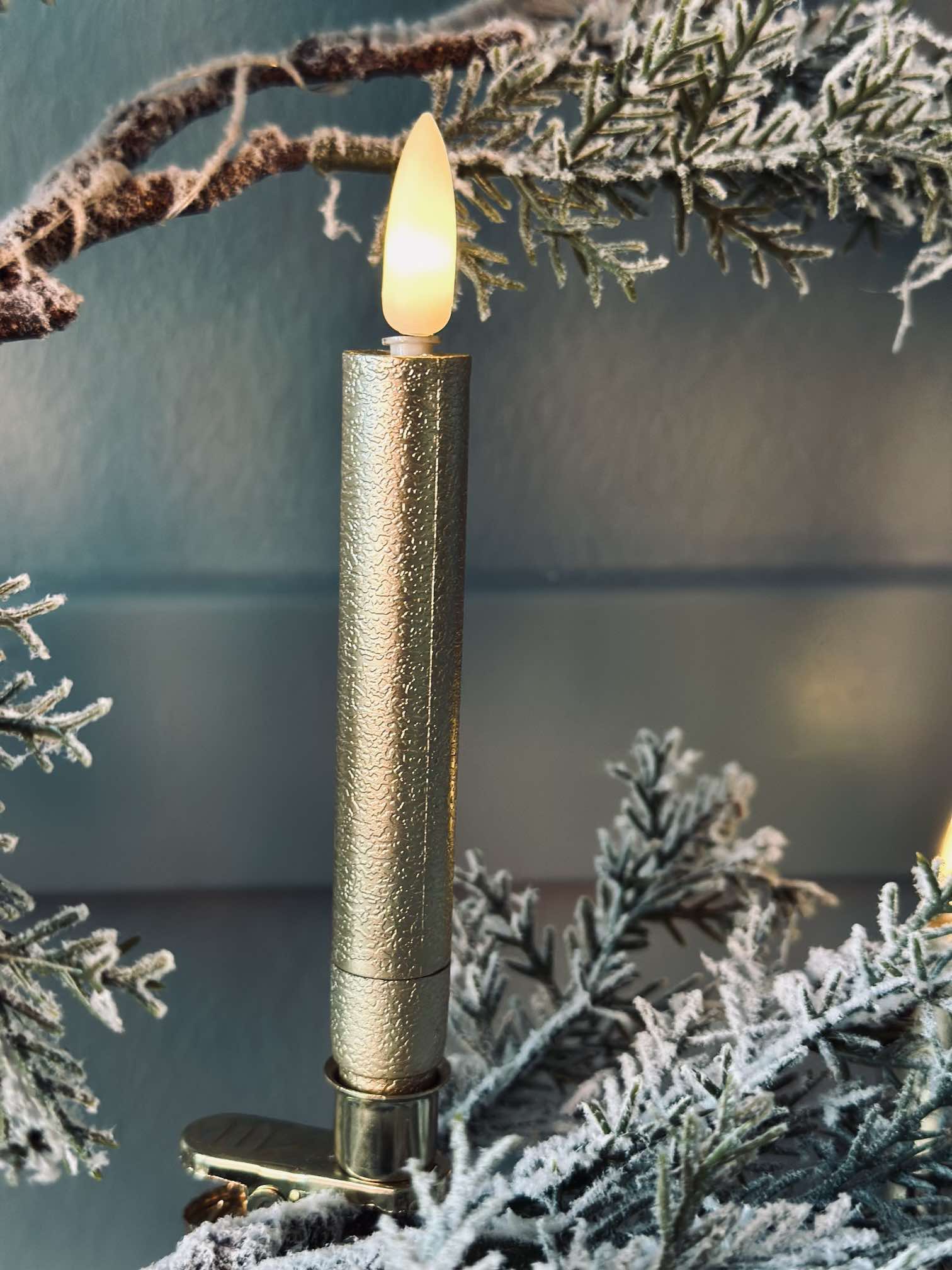 Bougies Led Dorées | Ensemble Décoratif De Noël Élégant | Valuna