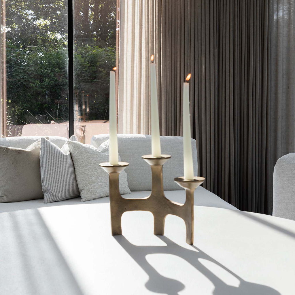 Bougeoir en Laiton Antique – Coffret Amour 3‑pièces | Chaleur Intemporelle & Ambiance Élégante | Valuna