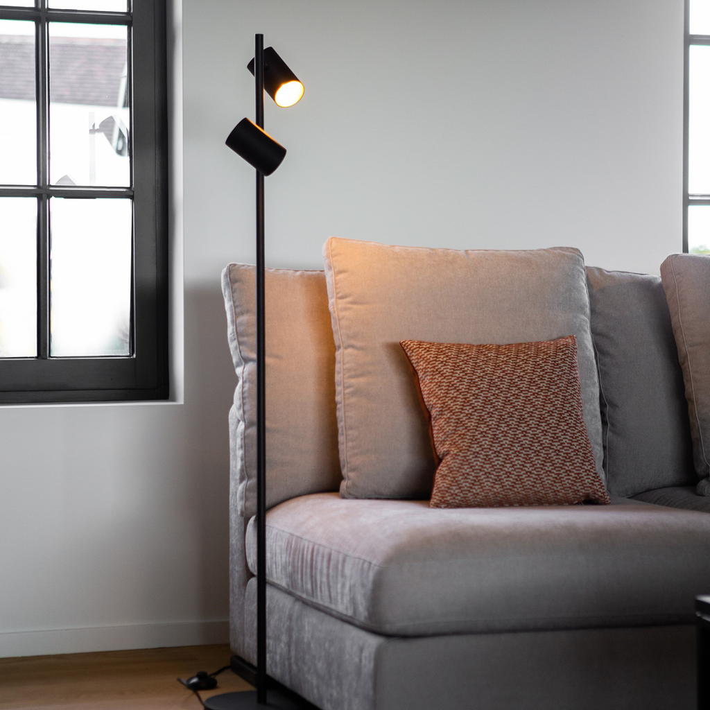KisoroLamp | Lampe Sur Pied Noire Minimaliste & Moderne | Valuna