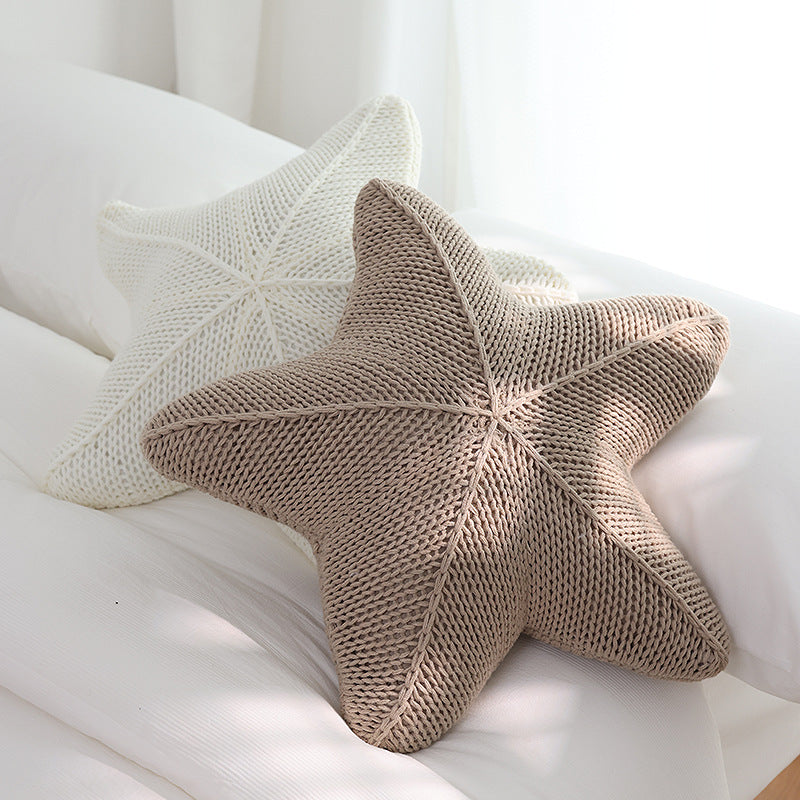 StarKnit | Coussin Étoile De Mer Tricoté à La Main – Décoration Confortable & Unique | Valuna