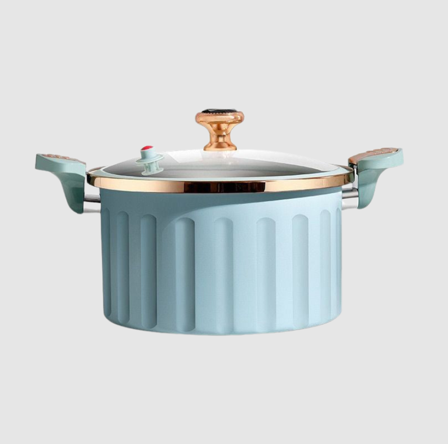 Cocotte Minute Émaillée Anti‑adhésive Compacte | Cuisson Rapide & Saine | Valuna