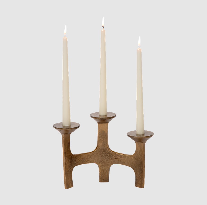 Bougeoir en Laiton Antique – Coffret Amour 3‑pièces | Chaleur Intemporelle & Ambiance Élégante | Valuna