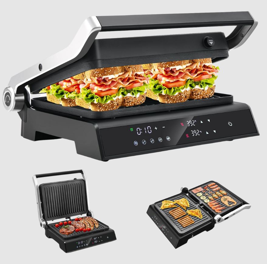 Presse-Panini Électrique Giantex & Grill d’Intérieur | Machine à Sandwich Chauffante | Valuna