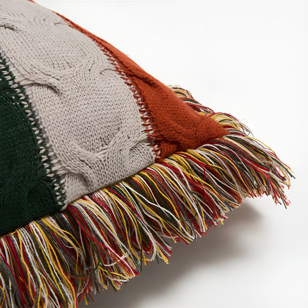 Coussin Tricoté à Rayons Colorés – Valuna