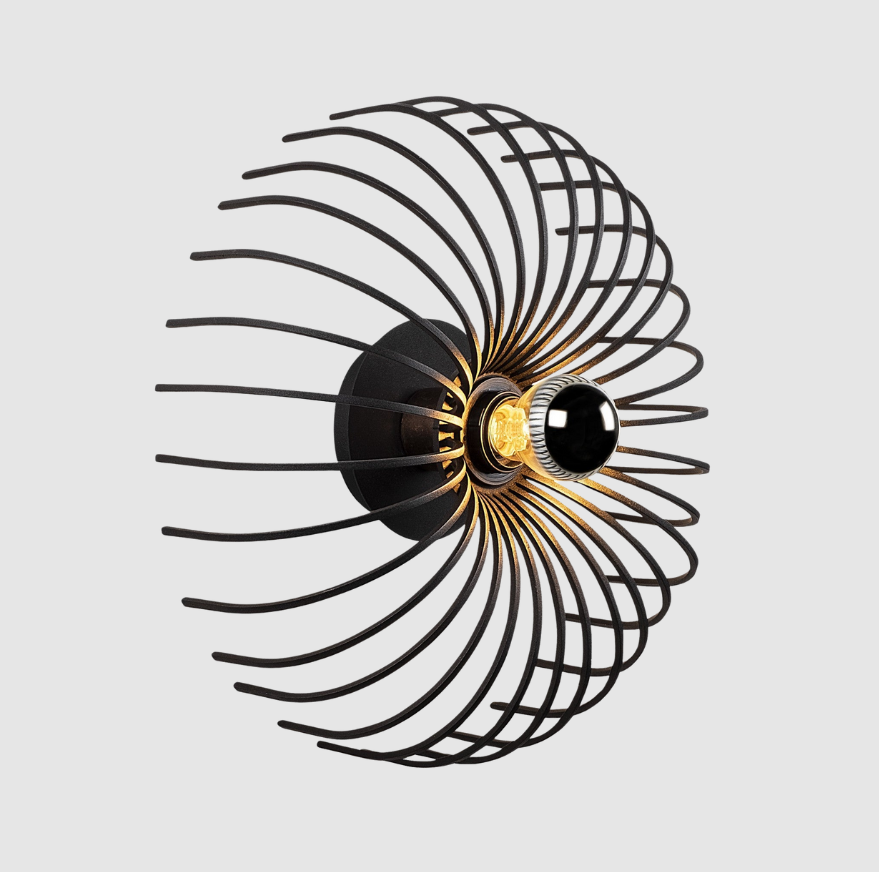 Applique Murale Poise en Métal Noir | Éclairage Accent Minimaliste & Intemporel | Valuna