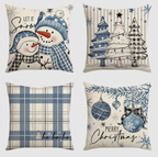 Confort Festif Pour Votre Maison | Ensemble De 4 Housses De Coussin De Noël | Valuna