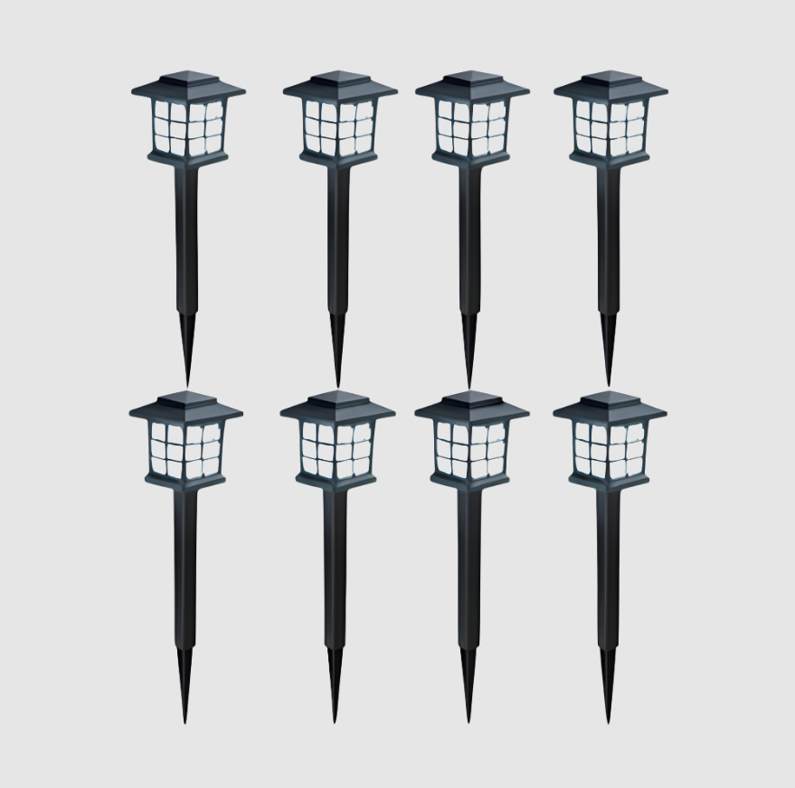SolarPath Lys | 2/4/8 Pcs. Lampe Solaire Durable et Énergétiquement Efficace Pour le Jardin | Valuna