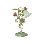 FloraShade | Lampe de Chevet Métallique Évasée avec Décor Floral | Lumière Douce pour Chambre | Valuna